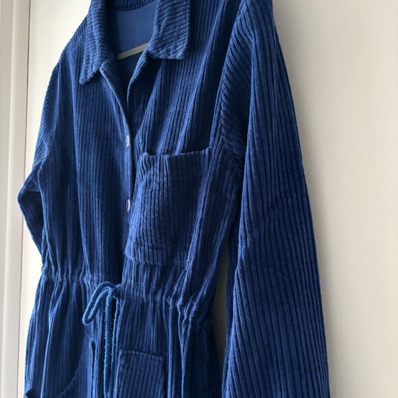 Royal blue Corduroy One-piece (jumpsuit) - Picture 9 of 9